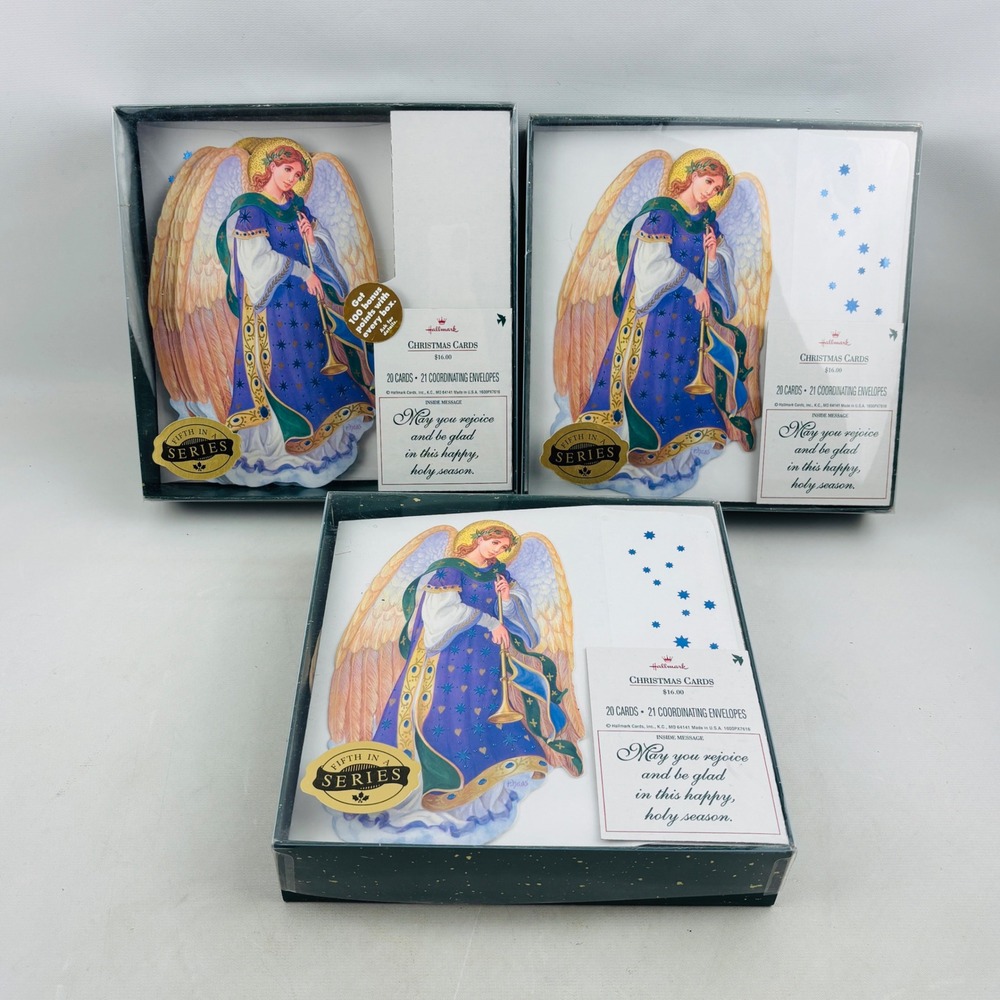 Hallmark Christmas Angel Chorus Trumpet Horn Robert Haas 48 Cards 52 Envelopes